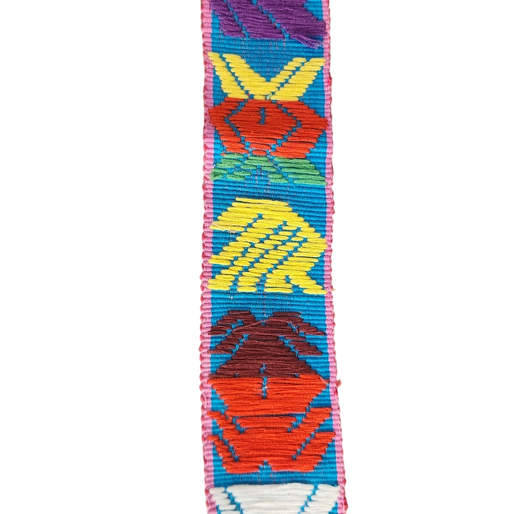 Vintage Central American Handmade Multicolor Belt/Guitar Strap. - Picture 7 of 12